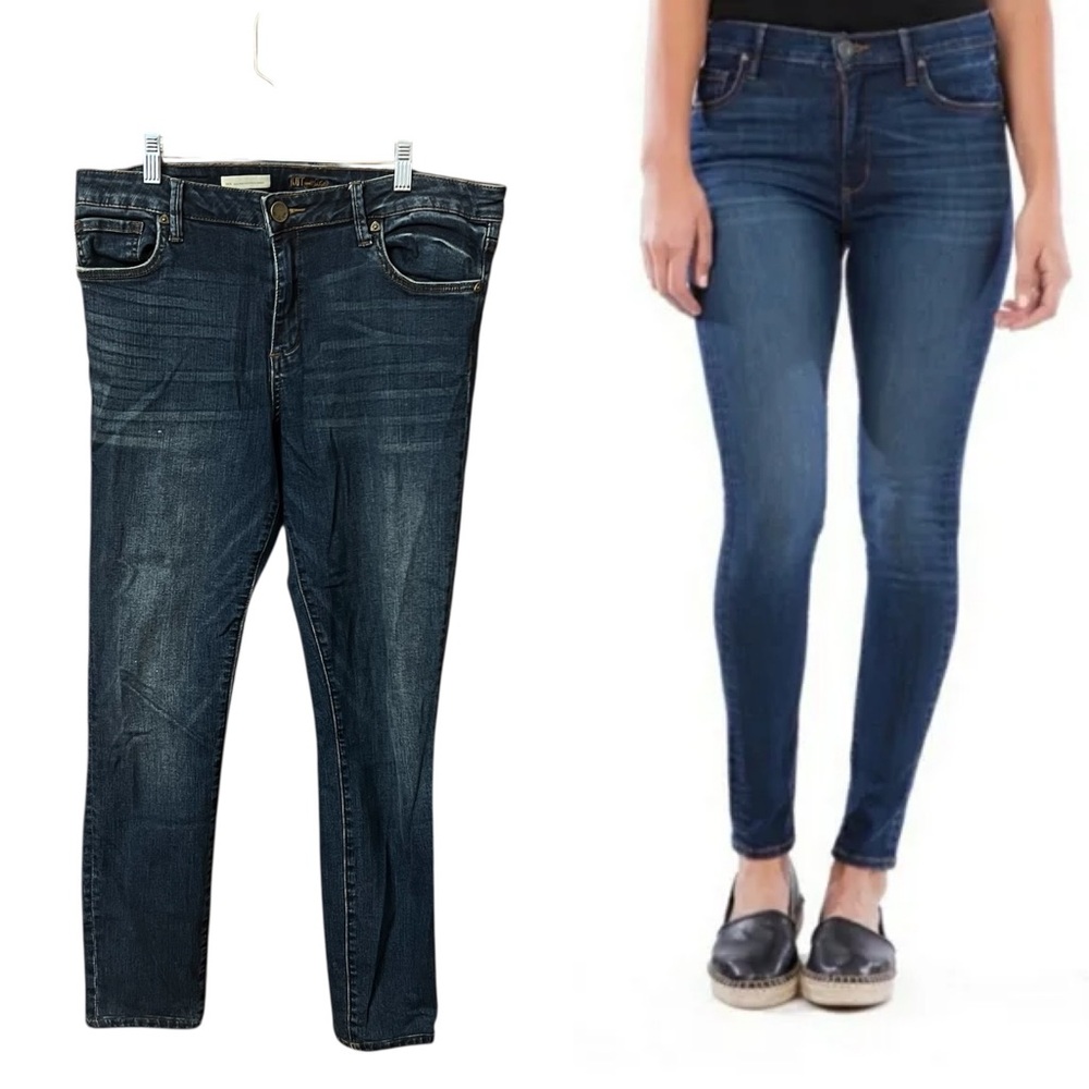 Kut from the Kloth Mia High Rise Toothpick Skinny 12 Dark Wash